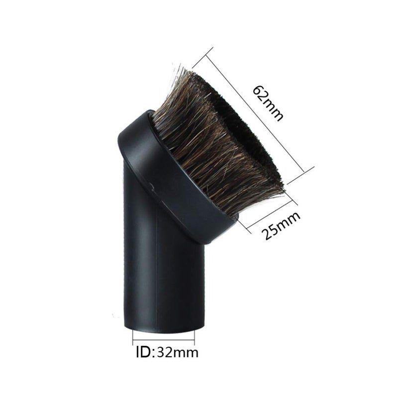 GIBTOOL Vacuum Attachment Replacement Round Dusting Brush Soft Bristle 1.25" 1-1/4" 32mm Black Brush for 1.25'' Vacuum Hose Vacuum brush - Image 2